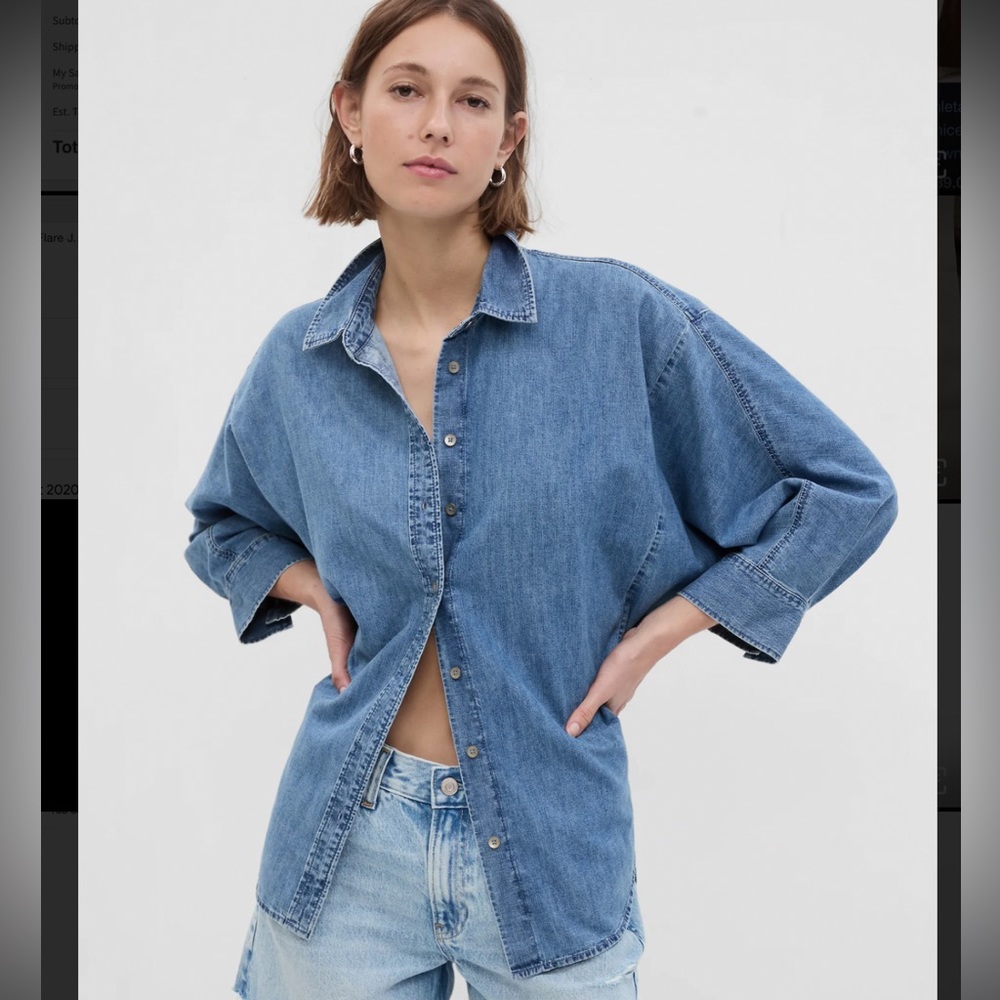 GAP Oversized Denim Shirt 100% Organic Cotton Denim
SOLD OUT ONLINE
